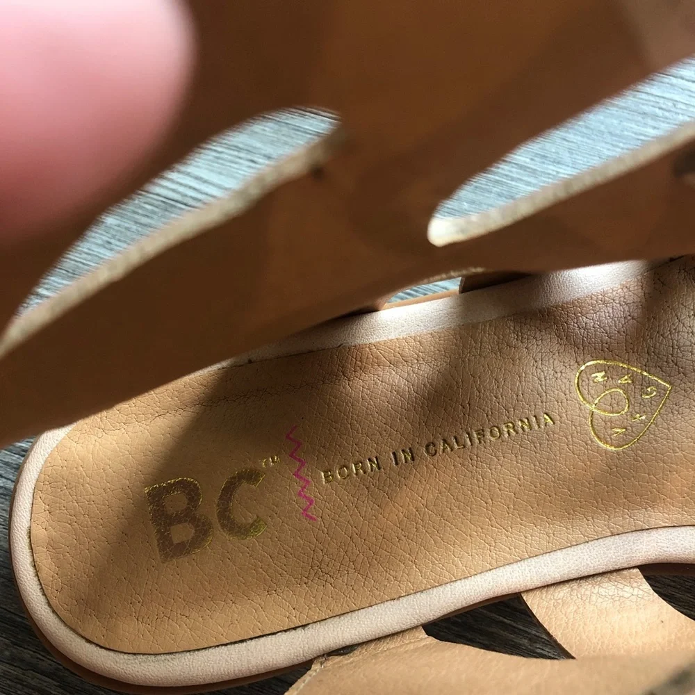 BC Footwear Nude Lace Up Sandals - Picture 3 of 5